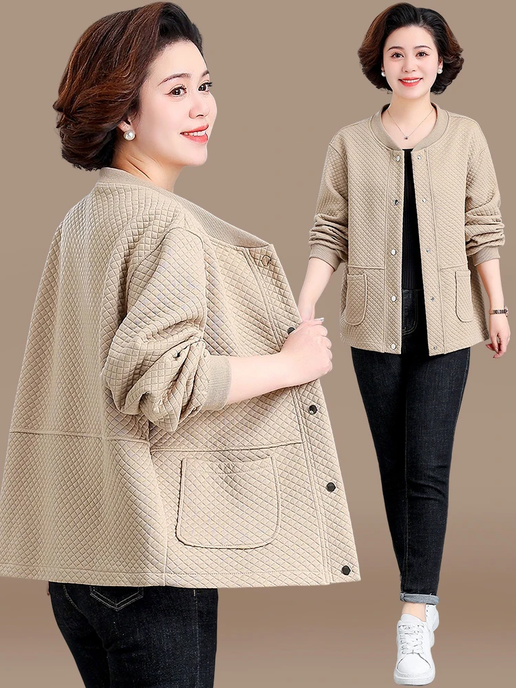 

Модная короткая куртка для женщин среднего возраста, весенне-осеннее пальто маленького размера в корейском стиле