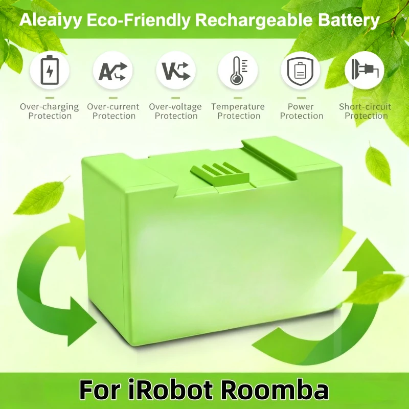 

Долговечный аккумулятор 14,4 В 5000 мАч для iRobot Roomba серии i7 i3 i4 e5, замена номера детали для моделей 7150 3550 4150