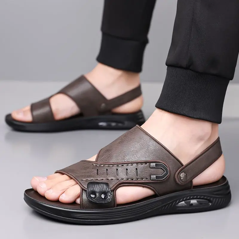 

Outdoor Breathable Soft With Platform Man Sandals Beach Luxury Designer Wholesale Comfortable New Arrival Descount Shoes for Men