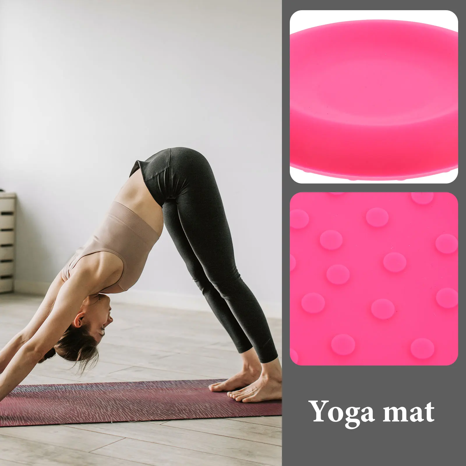 

High-Rebounding Yoga Cushion for Knee and Elbow Protection Non-Slip Round Mat for Yoga Pilates Gym Routine Soft Supportive Pad