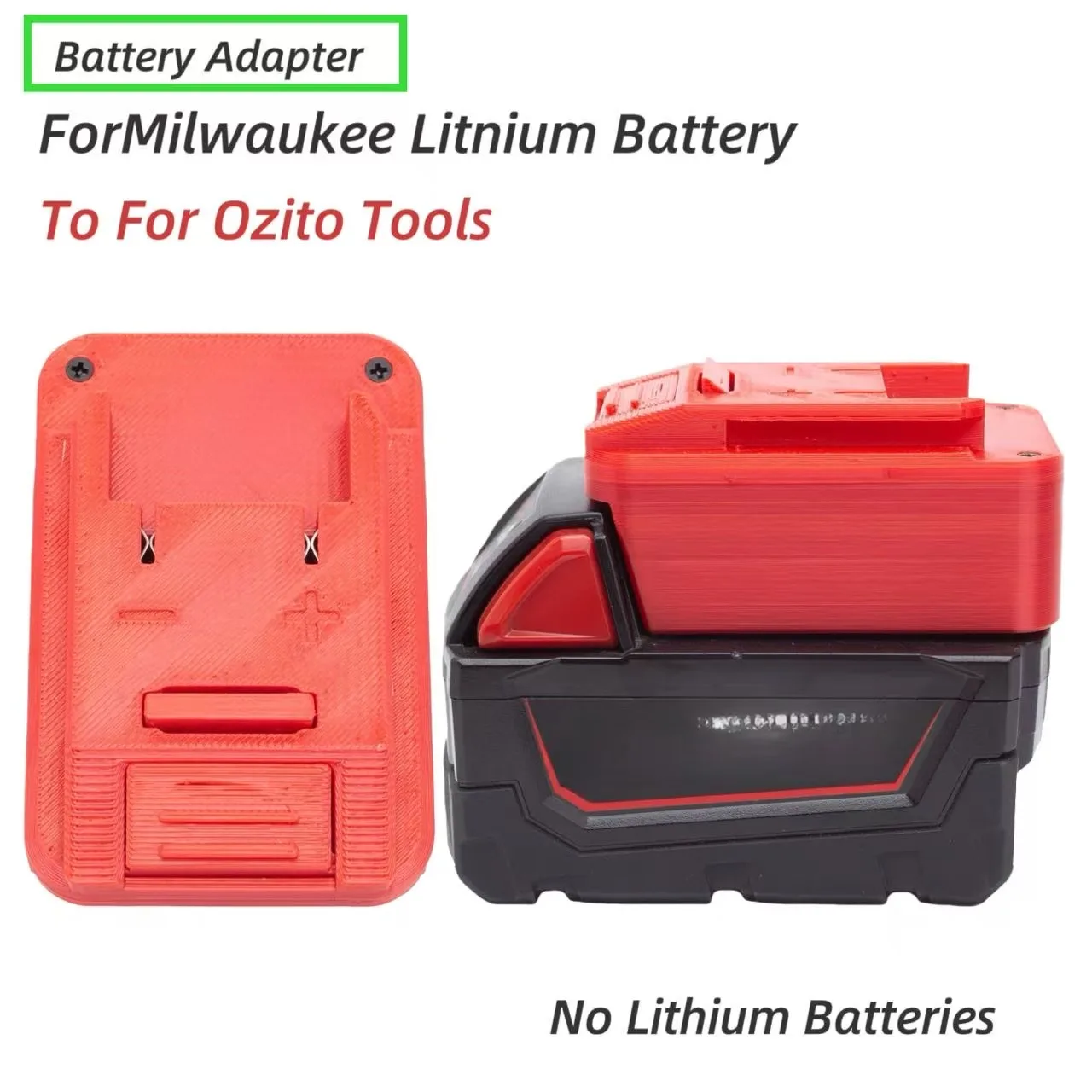 

Adapter for Milwaukee 18V Li-ion Battery For Ozito 18V Tool Portable Power Converter（Adapters Only）