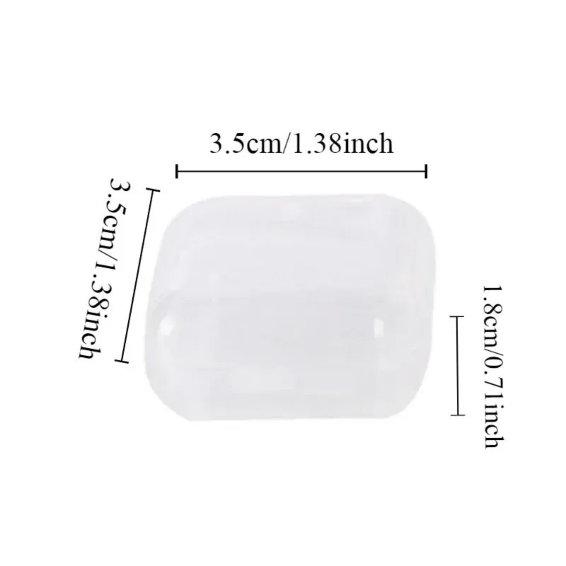 50/30pcs Transparent Jewelry Storage Box Mini Antioxidant Plastic Box Square with Lid Home Organizing Storage Supplies