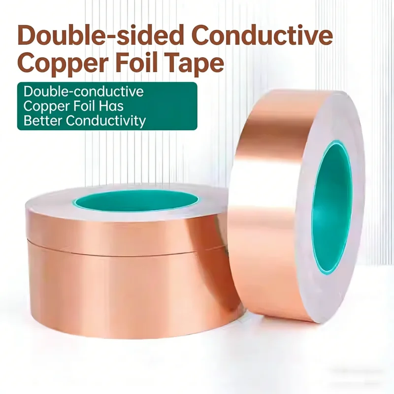 Double-conductor Copper Foil Adhesive Tape Thickening Radiation Protection Double-sided Conductive Adhesive High-temperature