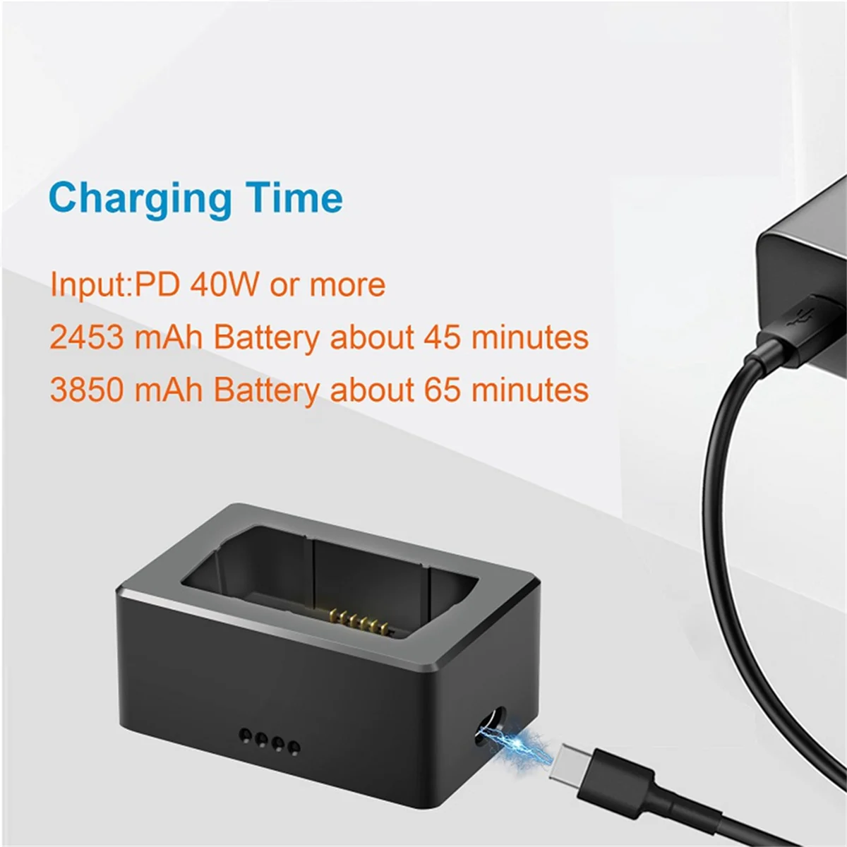 

Зарядное устройство для Mini 3 Pro Зарядное устройство USB-порт с одной зарядкой и быстрой зарядкой QC3.0 Зарядное устройство для Mini 3 Pro Аксессуары для дронов