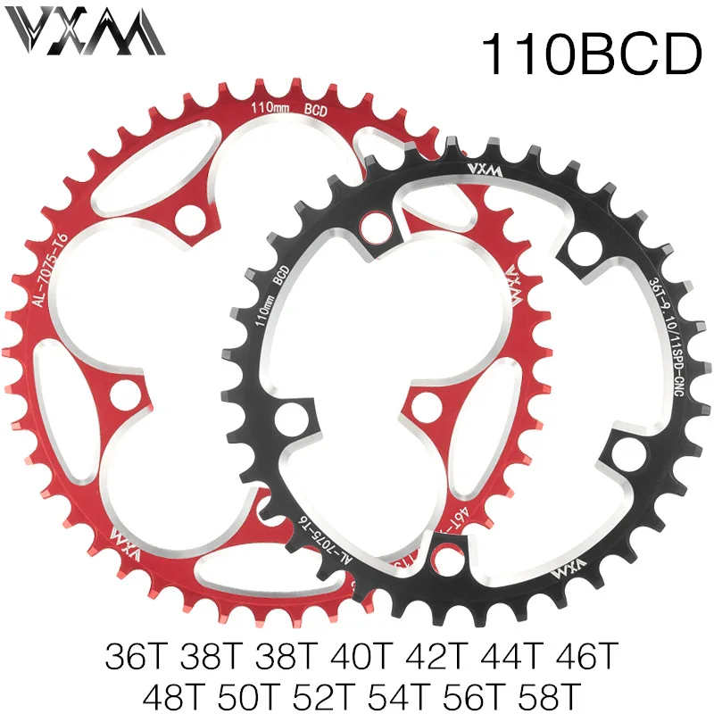 

Road bicycle chainring 110BCD crank sprocket aluminum alloy positive and negative chainring plates 38T, 40T, 50T, 58T Chainwheel