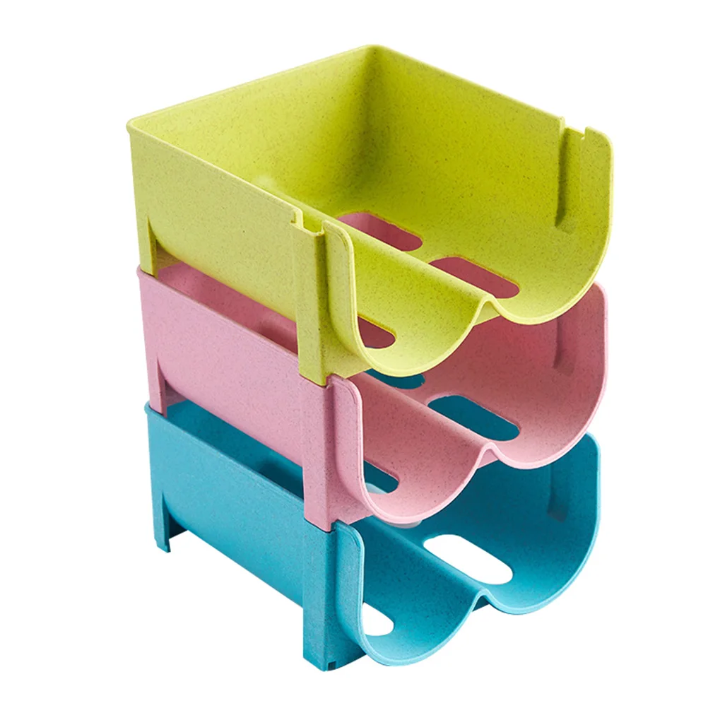 

3Pcs Stackable Beer Wine Can Storage Boxes Refrigerator Organizer Kitchen Drink Beverage Container Stackable Drink Box