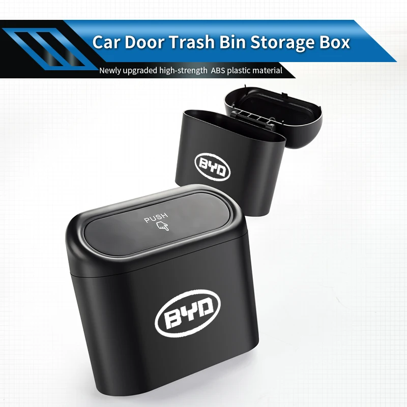

Car Door Hanging Trash Can With Lid Waterproof For BYD M6 G3 G5 T3 13 F3 F0 S6 S7 E5 E6 Tang Song Qing Yuan Max