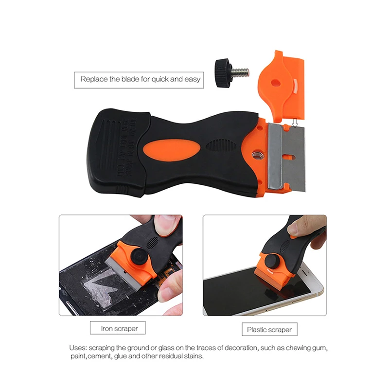 Lama di rasoio per la pulizia delle finestre coltello in ceramica manico in plastica/lama OCA Ultraviolet Glue Cleaner Remover Automotive Film Repair Tools