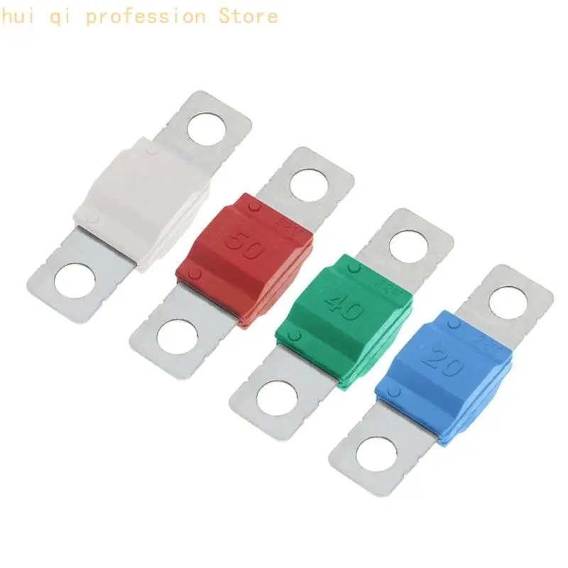 5Pcs Copper Flat Automotive Blade Fuses 30-200A for Cars and Motorcycles H8WE
