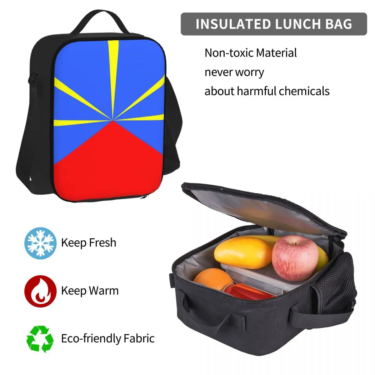 974 جزيرة ريونيون العلم حقائب الظهر بنين بنات الكتب الأطفال الحقائب المدرسية الكرتون طفل حقيبة الغداء حقيبة القلم ثلاث قطع مجموعة