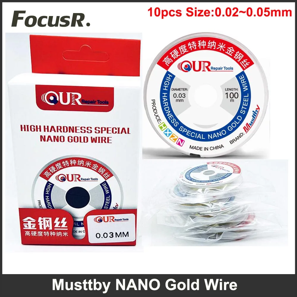 

10PCS Musttby High Hardness Wire Cutting Gold Steel For iPhone LCD OLED Broken Screen Separation Remove Mobile Phone Repair