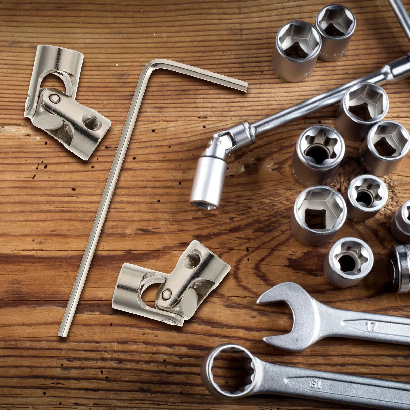 

1Set Coupling Set Made of High-Quality Iron 5 Universal Joint for Shaft Connection Smooth Burr-Free DIY Car Boat Accessories