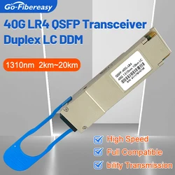 QSFP 40GBASE-LR4 10km Optical Module 1310nm Duplex LC/UPC DDM Fiber Transceiver Module QSFP-40GE-LR4 For Cisco,Huawei,Mikrotik