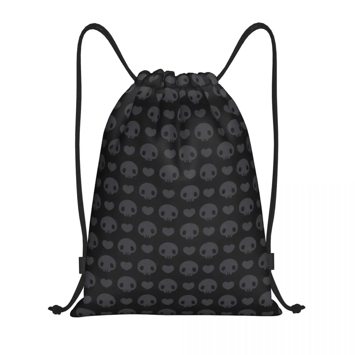 Custom Kuromi Skull Cartoon Drawstring Bag for Training Yoga Backpacks Women Men Sports Gym Sackpack