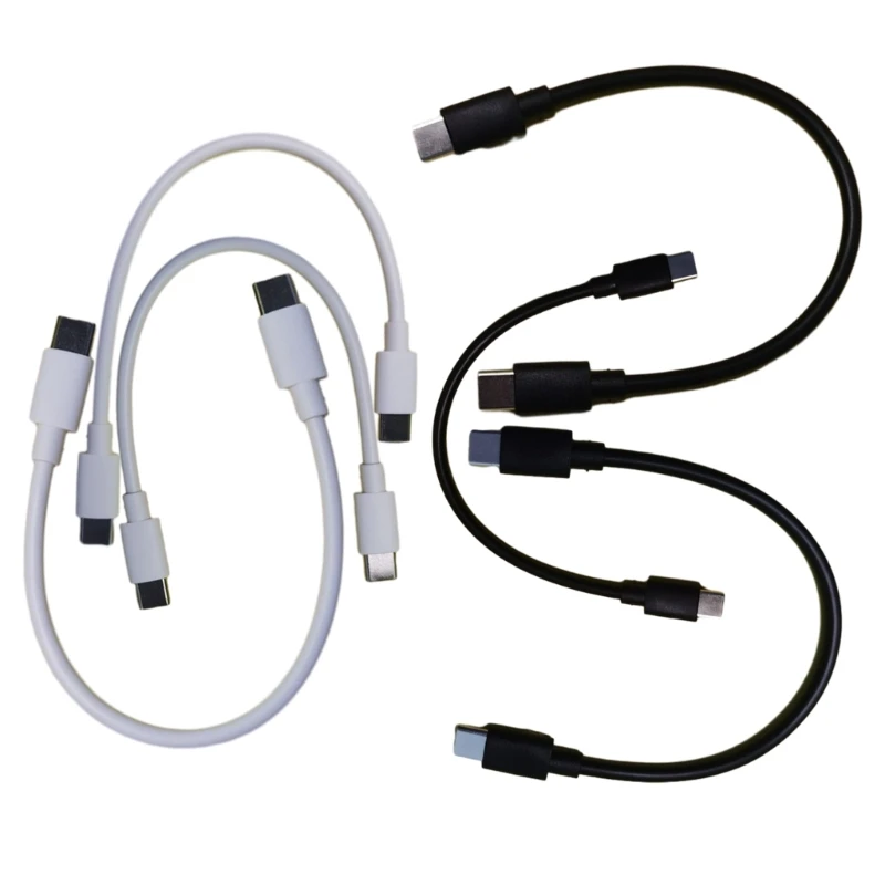 60W Short USB to USB Cable, 1Pack Type Charging Cable Fast for Phone 15 Cellphone Tablet