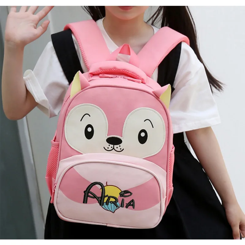 Personalized Large Capacity Children's Backpack, Cute Boys And girls Backpack, Cute Little Deer And Bear Kindergarten Backpack