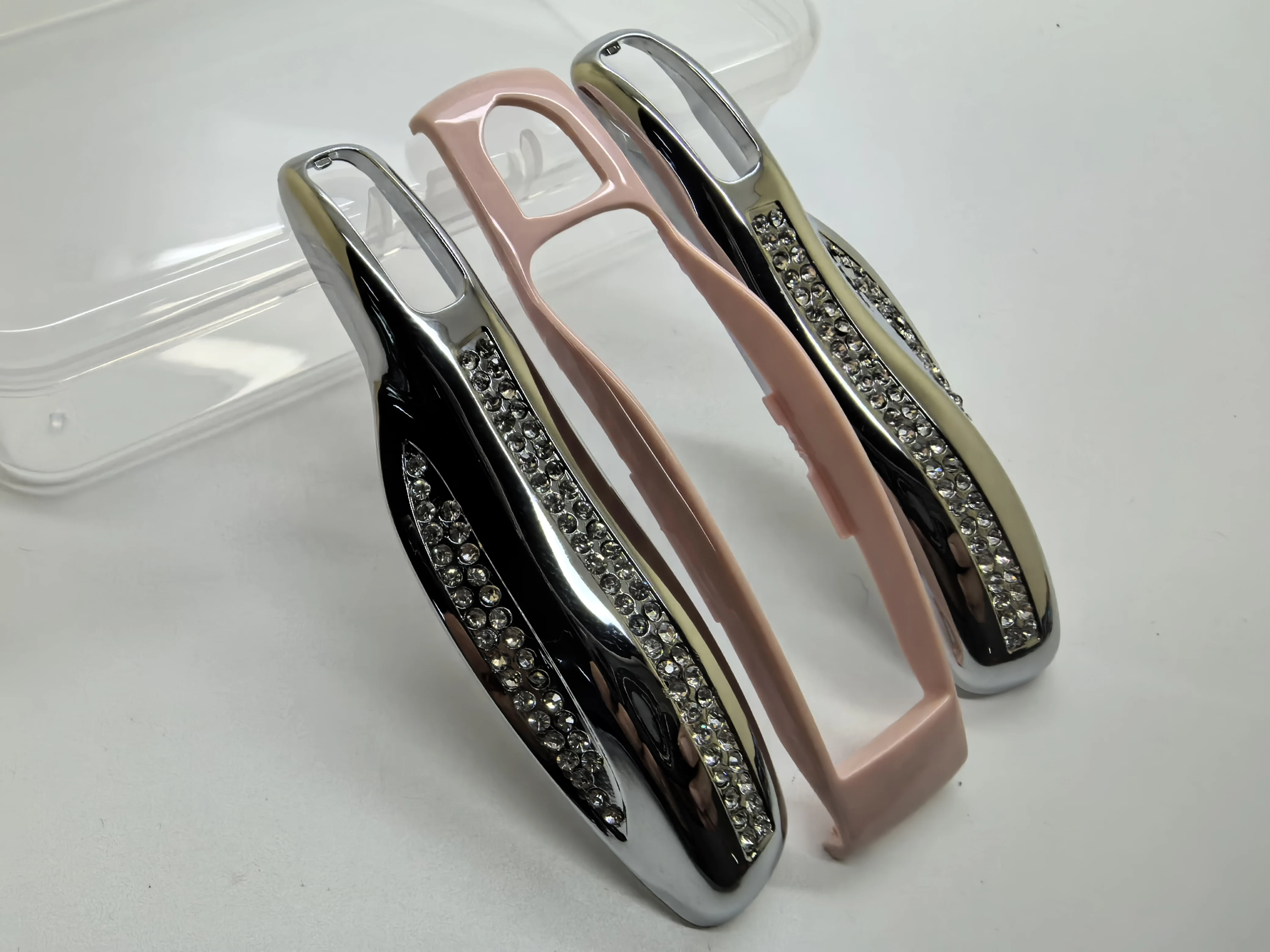 

Роскошный чехол для ключей, 3 шт., инкрустированный бриллиантами, защитный сменный чехол для пульта дистанционного управления для Porsche Cayenne Panamera Macan Cayman