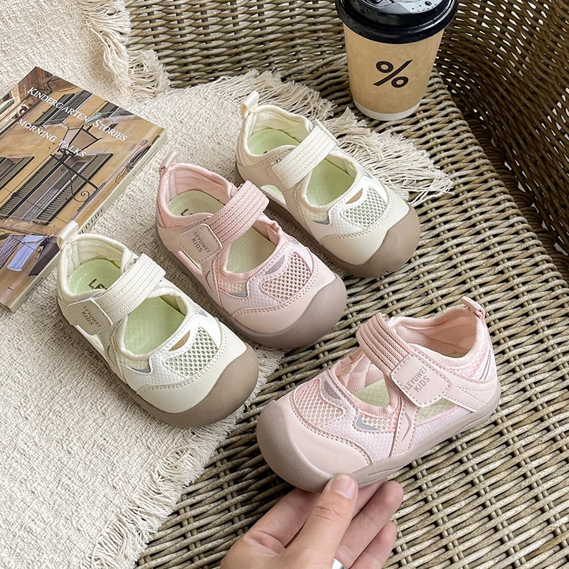 Toddler Girls Sporty Sandals 2026 New Summer Kids Barefoot Open Sneakers Soft Sole Comfort Versatile Chic Outdoor Hiking Shoes