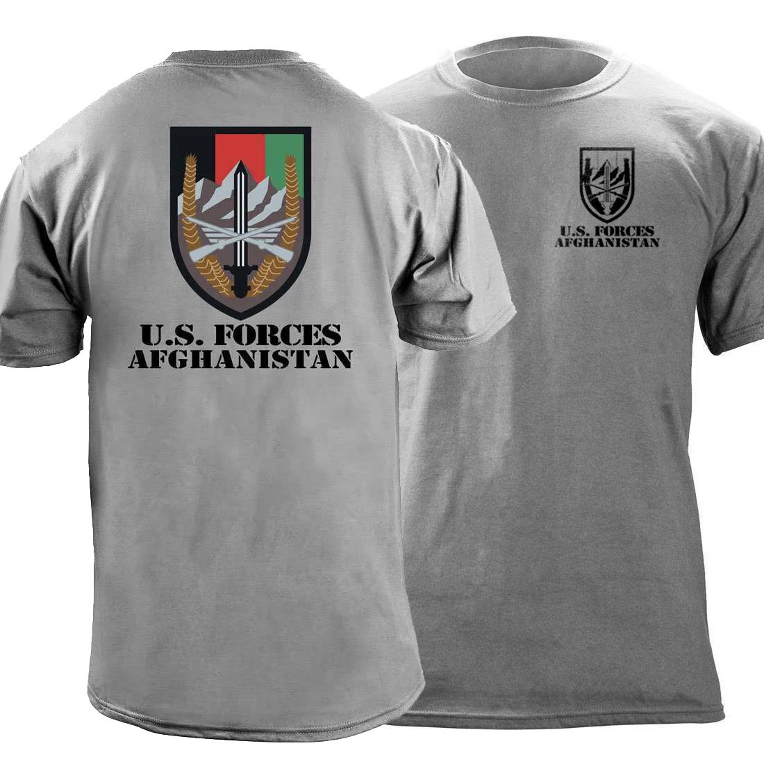 Força dos EUA Afeganistão Unidade Veterano Camiseta 100% Algodão O-pescoço Verão Manga Curta Casual Camiseta Masculina Tamanho S-3XL