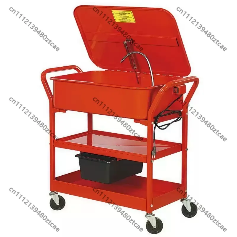 Multi-spec Mobile Parts Cleaning Tank, 3.5/20 Gallon Optional For Auto & Motorcycle Engine Gearbox Maintenance Washing