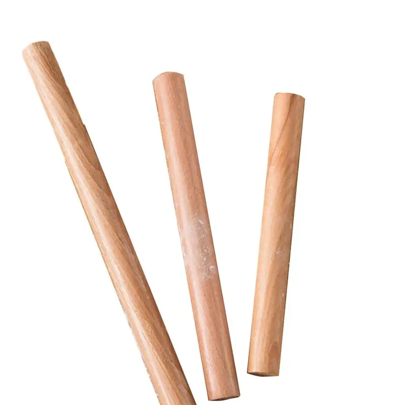 J1UL1N Household Rolling Pin, 25/30/50CM 3-Pack Solid Wood Wooden Rolling Pin, Dough Utensil Kitchen