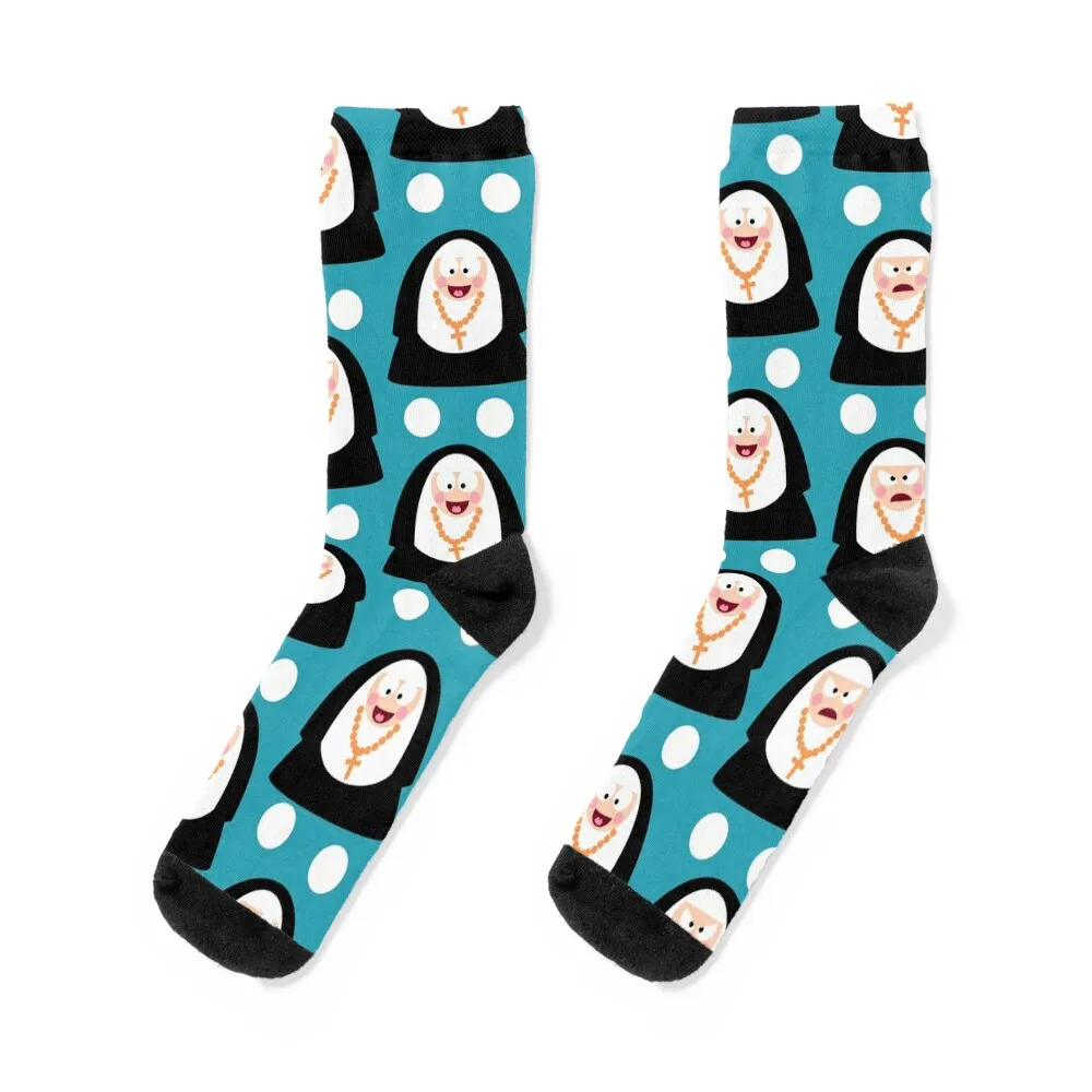 

Two Nuns Socks Lots cartoon funny gifts new year Male Socks Women's