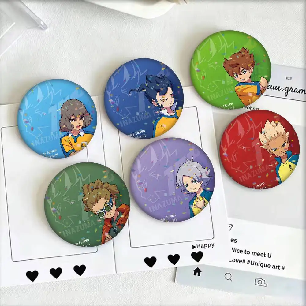 Anime Cool Football l-InazumaS Eleven 11 25mm 32mm 44mm 58mm 75mm Brooches Badges Pins for Accessories Gift