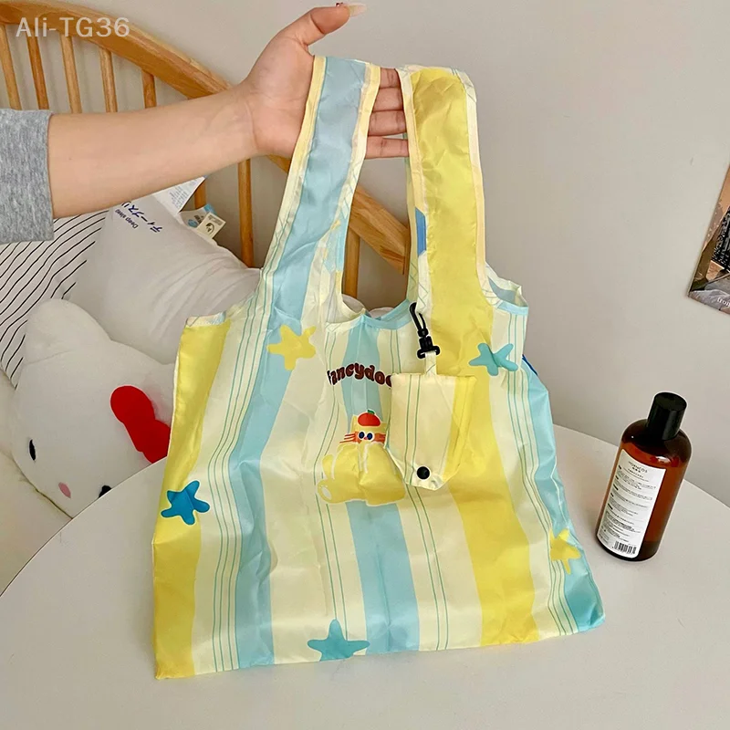 Складная сумка для покупок Ins Style, портативная водонепроницаемая сумка на плечо большой емкости, большая сумка, подарочная сумка