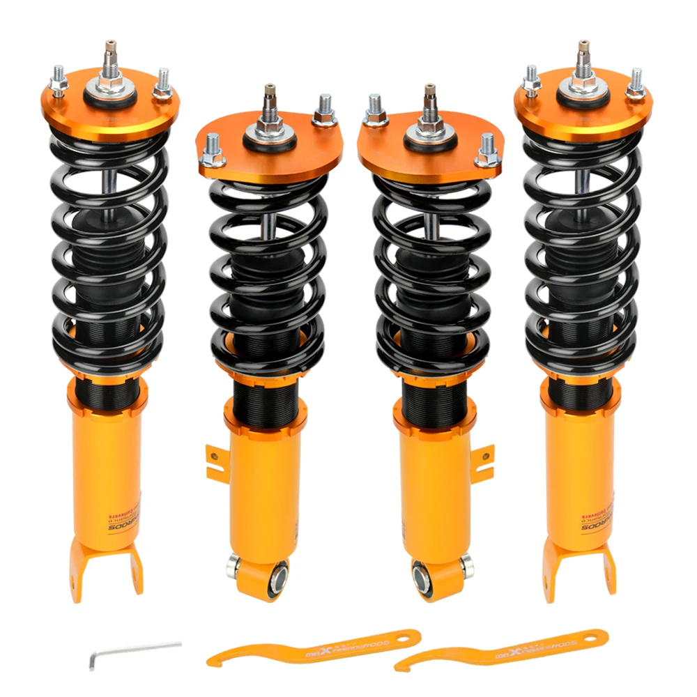 24 Ways Adjustable Spring Coilover Lowering Kit For Nissan 300ZX Z32 1990-1996  Coilover Suspension Struts Coil Spring Shock Kit