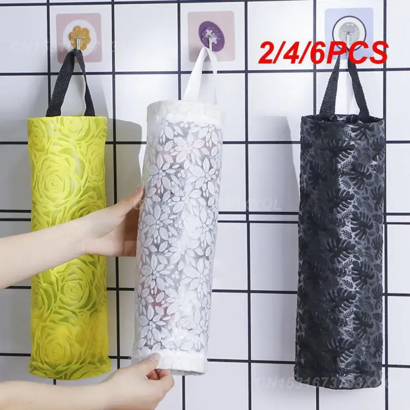 2/4/6PCS Plastic Bags Holders Anti-deformation Durable Dirt-resistant Kitchen Grocery Bag Holder Garbage Bag Organizer