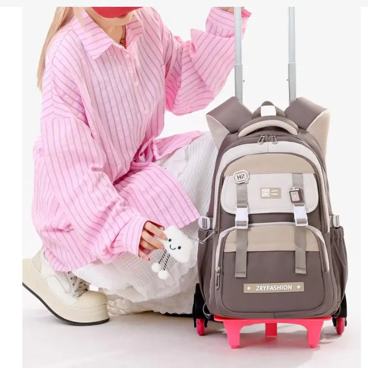 Travel Rolling Luggage backpack for girls Travel Trolley Bags school Wheeled Backpack for girls Children Trolley Bags for boys - Image 4