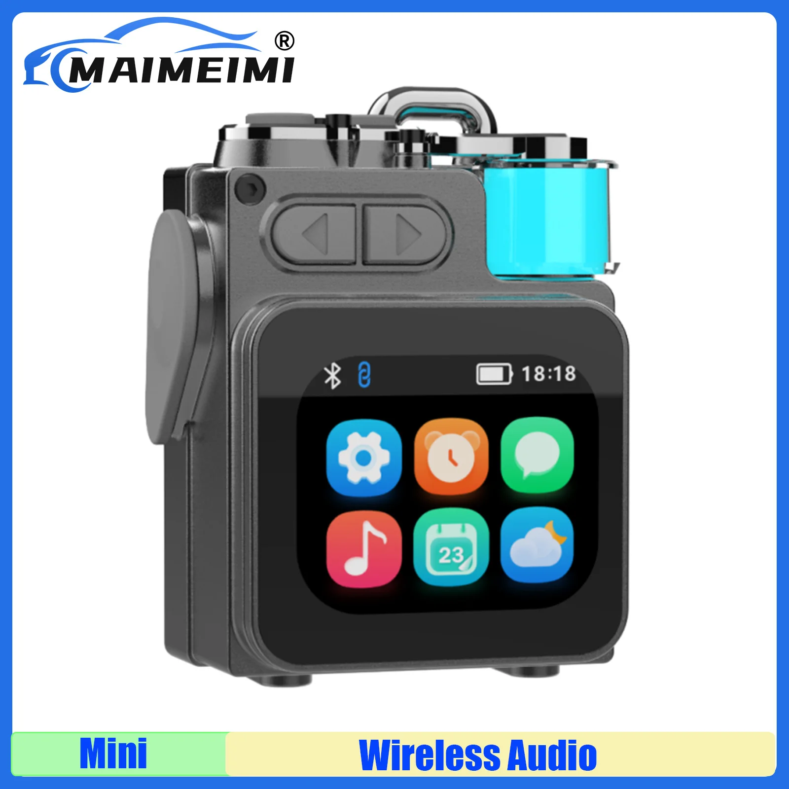 

MAIMEIMI Bluetooth-compatible 5.3 Speaker LED Display Wireless Metal Mechanical Audio RGB Subwoofer Support Calendar Alarm Clock