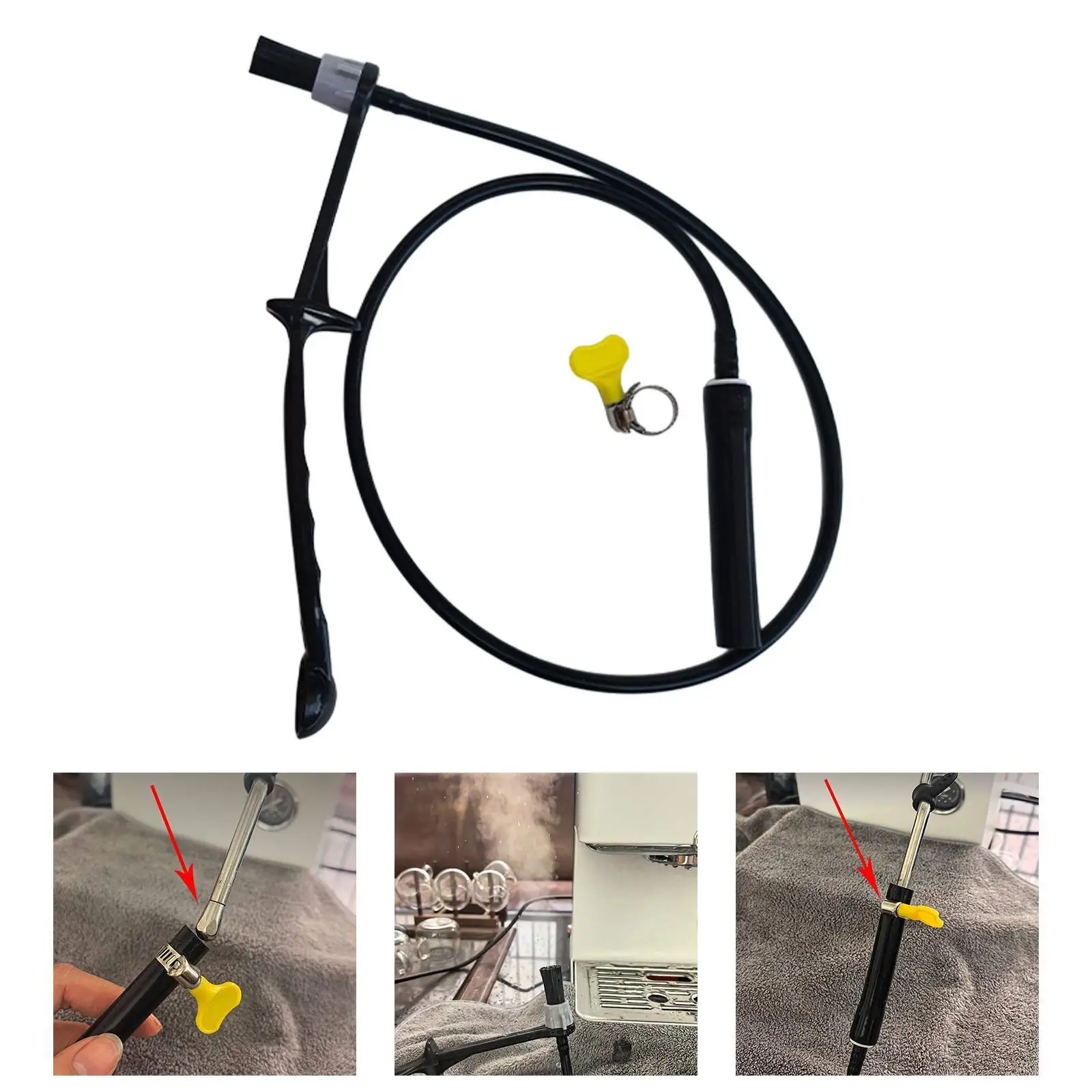 فرشاة تنظيف من السيليكون بحجم مريح، ملحقات المطبخ، فرش البخار، فرشاة تنظيف للمقهى والمقهى والفندق والمطعم والمنزل