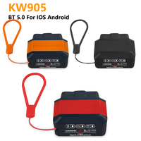 KONNWEI KW905 ELM327 V1.5 OBD2 Scanner Bluetooth 5.0 ELM 327 OBD 2 Car Diagnostic tools Auto Code Readers Scan For Android/iOS