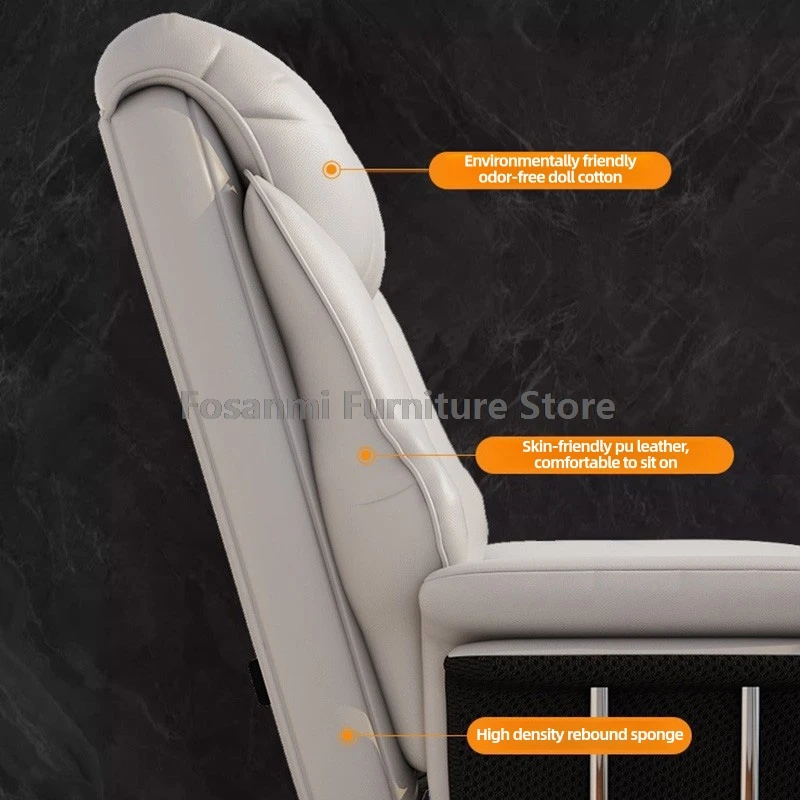 Strong Support Leather Office Chair with Wide Armrests Ergonomics Home Gamer Desk Swivel Chair Adjustable Gaming Computer Chairs