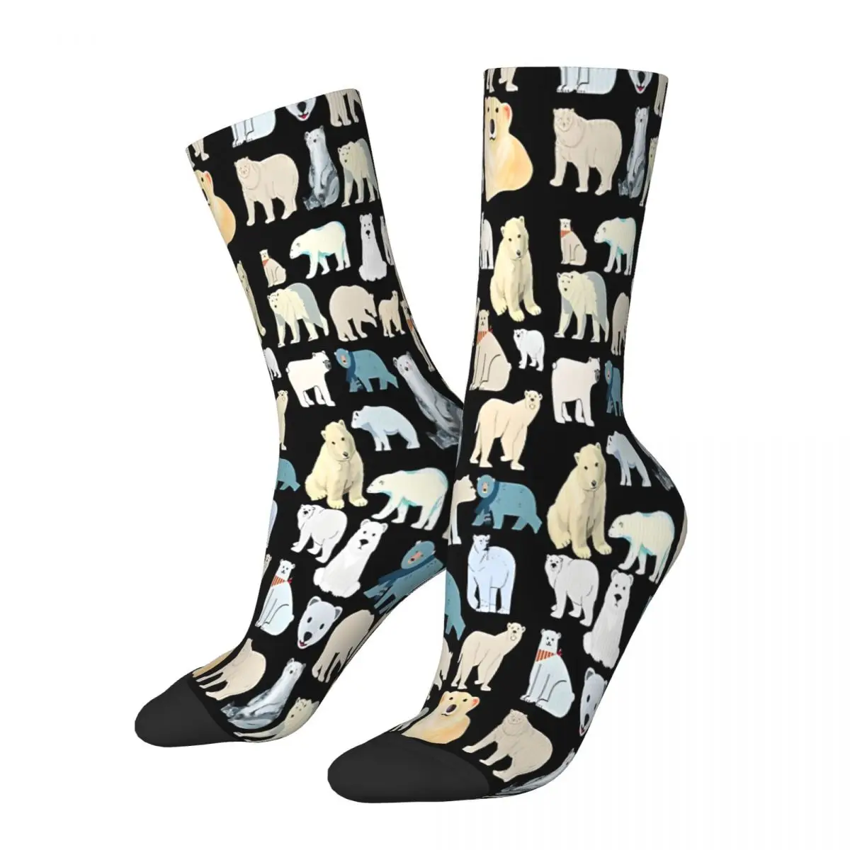 Collection Polar Bear Socks Male Mens Women Winter Stockings Printed