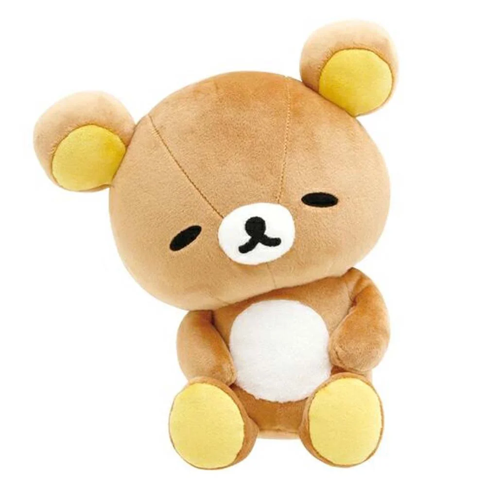 

Милая плюшевая игрушка Rilakkuma Enjoy Posing с наклонной головой медведя, мягкая кукла, подарки для детей, 20 см