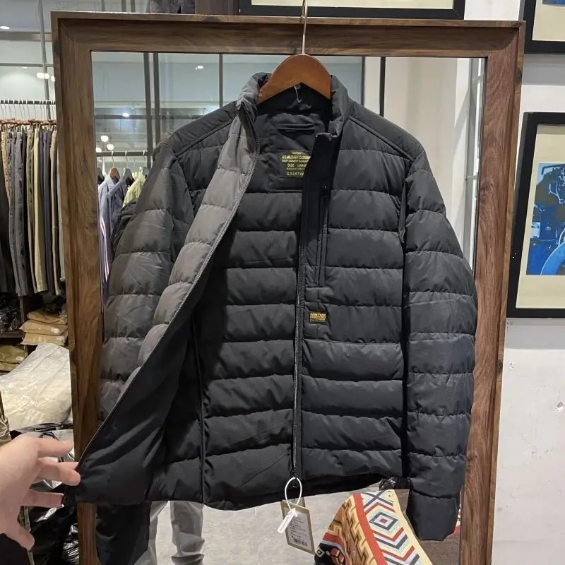 

Men's Casual down Jaet High Loosen White Du down Stand Collar Outdoor Windproof Warm Lightweight Winter Polyester Fiber