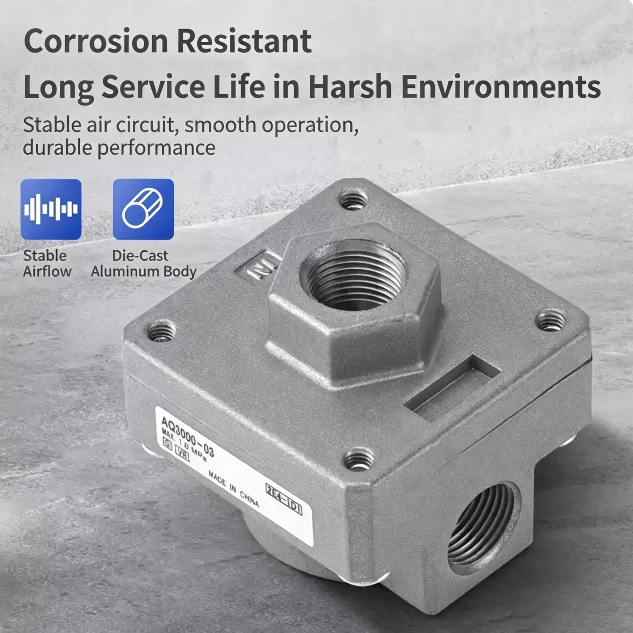 Pneumatic Quick Exhaust Valve AQ2000 High‑Flow AQ3000 AQ5000 Exhaust Vent Valve Relief Valve