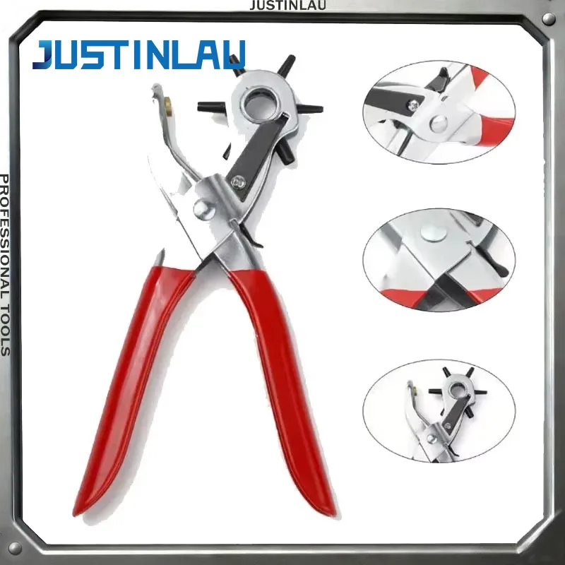 6-in-1 Belt Punching Pliers  Small Hole Punching Machine  Sewing Machine  Watch Strap  Household Leather Crafts  Manual Tools