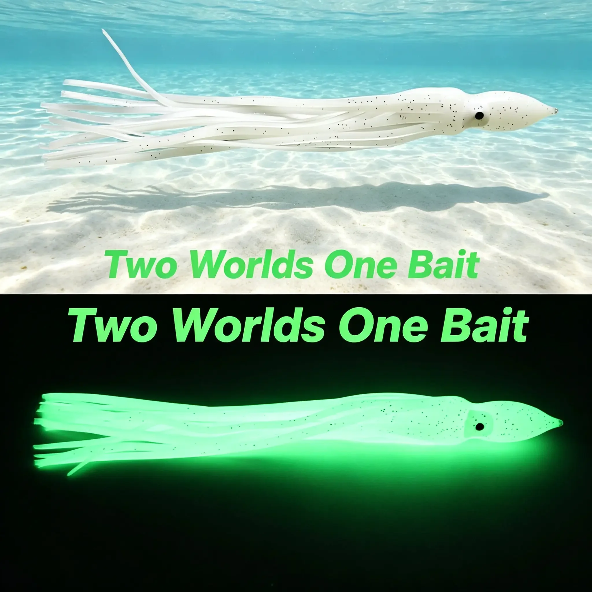 22cm Noctilucent Squid Skirt Soft Lure with Luminous Glowing Feature for Offshore And Deep Sea Saltwater Fishing