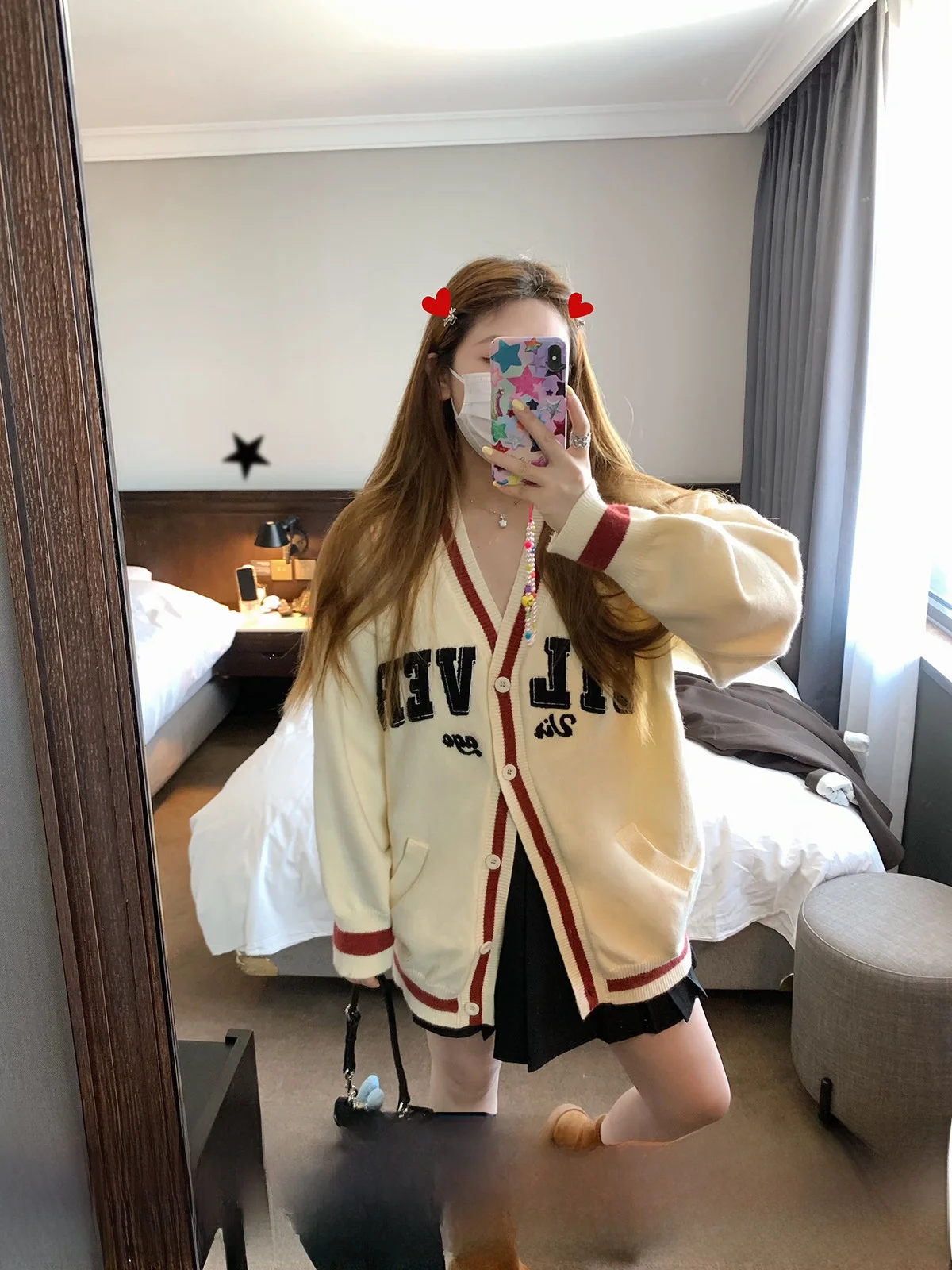 

Вязаный кардиган Stberry Jump в винтажном стиле с цветными блоками и буквами, свободный женский свитер с V-образным вырезом для осени