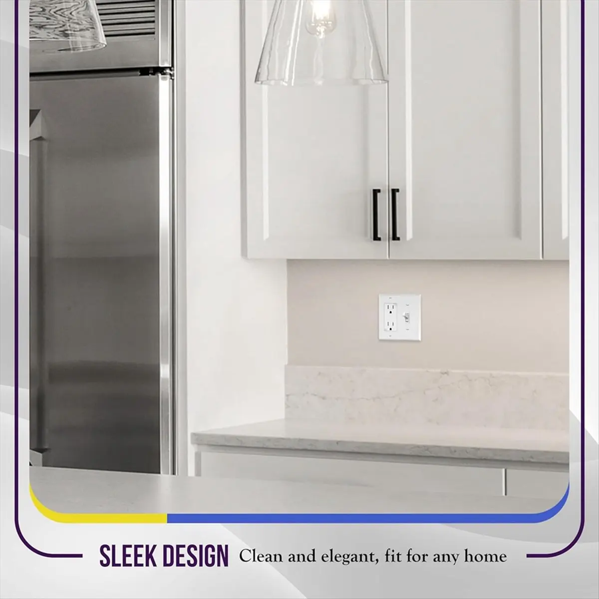 A25I Combination Toggle Light Switch/Decorator Switch Wall Plate, Size 2-Gang 4.50x4.57Inch, Socket Panel