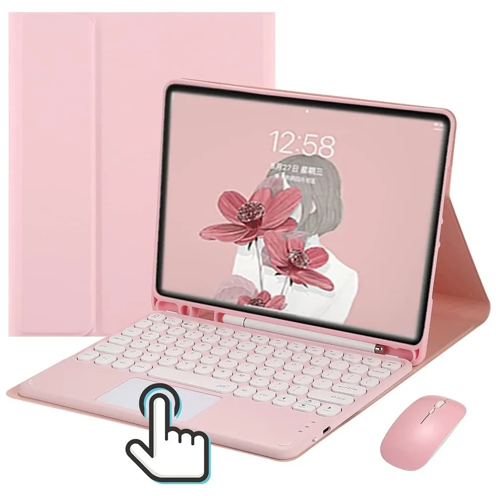Tablets Keyboard Cover for New iPad 11th A16 2025 Case with Pencil Slot for iPad 10th Air 5 4  Pro 11 10.5 Round Key Keyboards