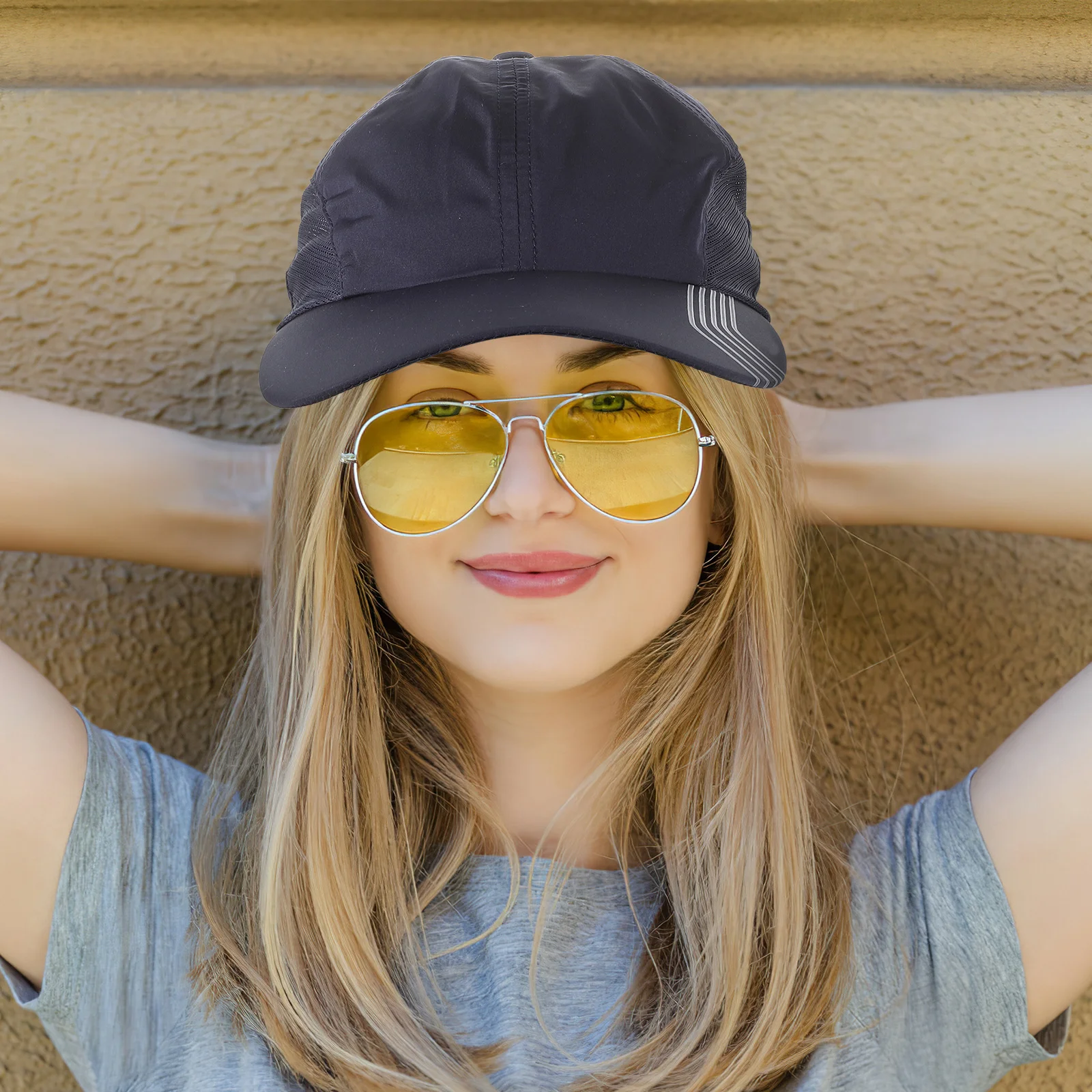 

1pc Baseball Cap Adjustable Quick Dry Mesh Hat For Men Women Summer Outdoor Sports Sun Protection Unisex Peaked Cap