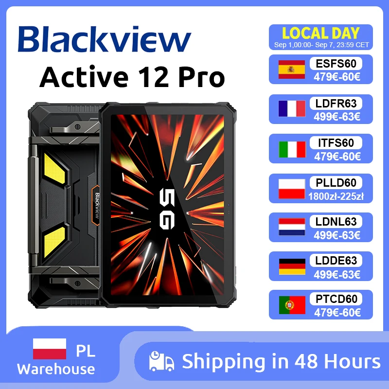 Blackview Active 12 Pro Rugged Tablets 5G Android 15, 11