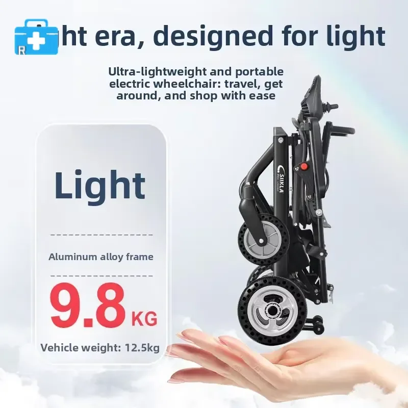 Ultra-light foldable electric Lightweight small intelligent fully automatic elderly portable scooter