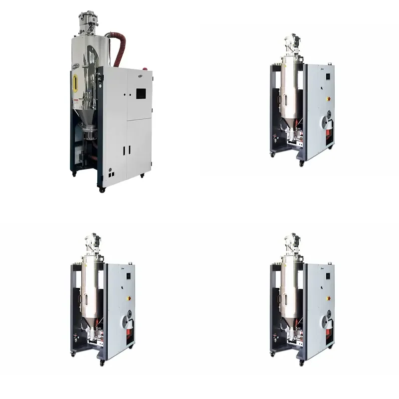 Three-in-one 200kg dryer for efficient plastic drying and dehumidification