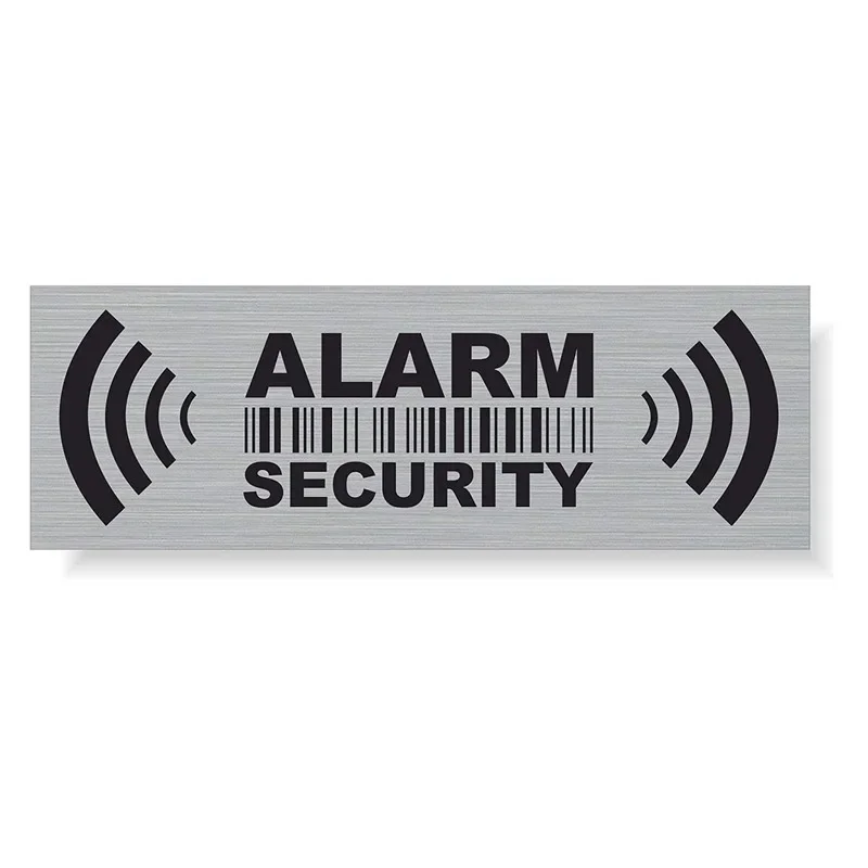 Security Alarm Warning Sticker Vinyl Decal Waterproof Window Door Safety Sign Home Protection Label