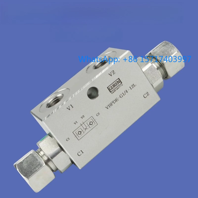 

Cylinder pressure retaining valve, hydraulic control check valve, agricultural crane leg l-ock